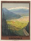 ROGER BRODERS (1883-1953). GRENOBLE / EXPOSITION INTERNATIONALE HOUILLE BLANCHE & TOURISME. 1925. 42x31 inches, 107x79 cm. Lucien Serre